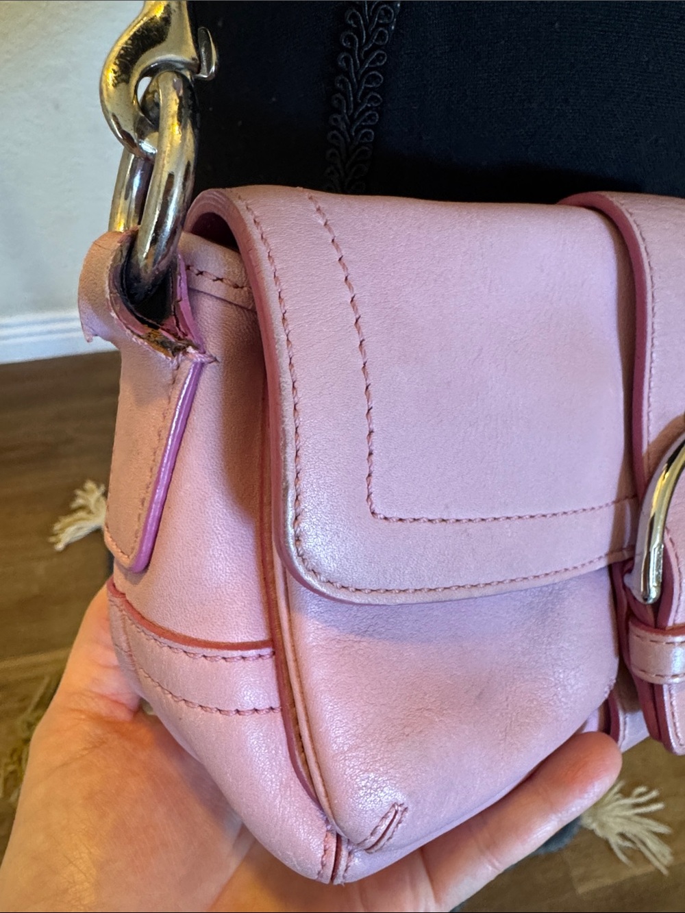 Coach y2k 3683 Soho leather crossbody bag baby pink RARE 💕 - Picture 6 of 16